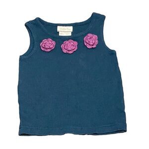 Matilda Jane Wonderful Parade July Navy Blue Tank Top Rosette Embellishment 18 M